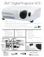 3M Digital Projector X75 Specifications preview