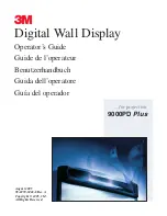 Preview for 1 page of 3M Digital Walldisplay 9000PD Plus Operator'S Manual