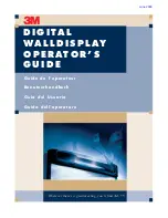 3M Digital Walldispley Operator'S Manual preview