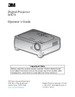 Предварительный просмотр 1 страницы 3M DX70 - Digital Projector XGA DLP Operator'S Manual