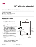 Предварительный просмотр 1 страницы 3M e-Reader Quick Start