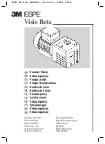 3M ESPE Visio Beta Operating Instructions Manual preview