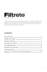 Предварительный просмотр 3 страницы 3M Filtrete FAP-T03-A2 Series Manual