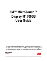 Предварительный просмотр 3 страницы 3M M1700SS - MicroTouch - 17" LCD Monitor User Manual