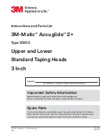 3M Matic Accuglide 2+ Instructions And Parts List preview