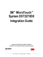 Preview for 1 page of 3M MicroTouch DST2270DX Integration Manual