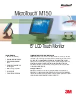 3M MicroTouch M150 Specifications preview