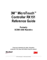 3M MicroTouch RX151 Reference Manual preview