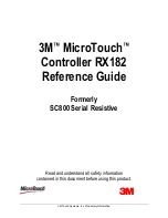 Предварительный просмотр 1 страницы 3M MicroTouch RX182 Reference Manual