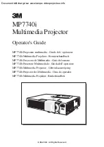 3M MP7740I Operator'S Manual preview