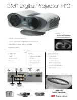 Предварительный просмотр 1 страницы 3M Multimedia Projector H10 Specification