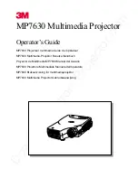 Предварительный просмотр 2 страницы 3M Multimedia Projector MP7630 Operator'S Manual