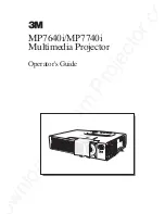 Предварительный просмотр 2 страницы 3M Multimedia Projector MP7640i/MP7740i Operator'S Manual