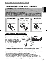 Предварительный просмотр 14 страницы 3M Multimedia Projector MP7650/MP7750 Operator'S Manual