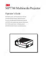 Предварительный просмотр 2 страницы 3M Multimedia Projector MP7760 Operator'S Manual