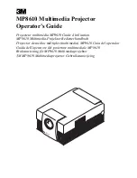 Preview for 2 page of 3M Multimedia Projector MP8610 Operator'S Manual