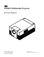 3M Multimedia Projector MP8610 Service Manual preview