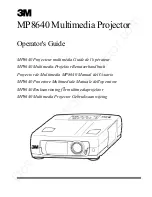 Предварительный просмотр 2 страницы 3M Multimedia Projector MP8640 Operator'S Manual