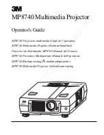 Preview for 2 page of 3M Multimedia Projector MP8740 Operator'S Manual