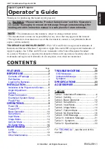Предварительный просмотр 3 страницы 3M Multimedia Projector MP8765 Operator'S Manual