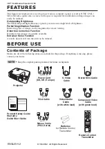 Предварительный просмотр 4 страницы 3M Multimedia Projector MP8765 Operator'S Manual