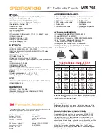 Preview for 2 page of 3M Multimedia Projector MP8765 Specification Sheet