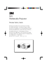 Preview for 1 page of 3M Multimedia Projector S20 Safety Manual