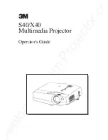 Предварительный просмотр 2 страницы 3M Multimedia Projector S40 Operator'S Manual