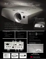 3M Multimedia Projector S40 Specification Sheet preview
