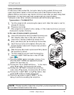 Предварительный просмотр 51 страницы 3M Multimedia Projector X62 Operator'S Manual