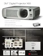 3M Multimedia Projector X65 Specification Sheet предпросмотр