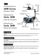 3M Overhead Projector 1800 Series Operator'S Manual preview