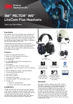 Предварительный просмотр 1 страницы 3M PELTOR WS LiteCom Plus Technical Data Sheet