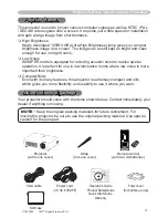 Предварительный просмотр 3 страницы 3M S15I - Digital Projector SVGA LCD Operator'S Manual