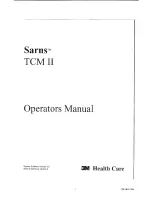 Preview for 1 page of 3M Sarns TCM II Operator'S Manual