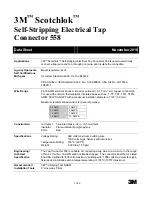 3M Scotchlok Tap Connector 558 Datasheet preview