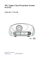 Предварительный просмотр 1 страницы 3M SCP712 - Super Close Projection System XGA DLP Projector Operator'S Manual