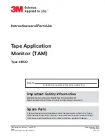 Preview for 1 page of 3M Tape Application Monitor Instructions And Parts List