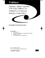 Preview for 1 page of 3M Volition VOL-0201 Installation Instructions