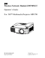 3M Wireless Network Module EP8790NET Operator'S Manual preview