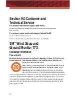 Preview for 18 page of 3M Wrist Strap and Ground Monitor 773 User Manual