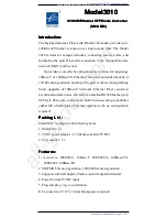 Preview for 1 page of 3One data 3010 Quick Start Manual