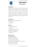 Preview for 1 page of 3One data Model232D Manual