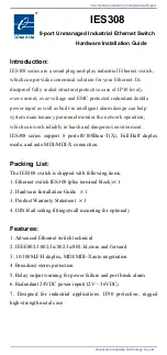 3onedata IES308 Hardware Installation Manual preview