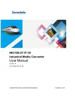 Preview for 1 page of 3onedata IMC100-2T1F-1D User Manual