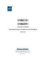 Preview for 1 page of 3onedata USB485 Series Operation Instructions Manual