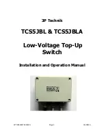 Preview for 1 page of 3P Technik TCS5JBLA Installation And Operation Manual