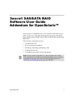 Preview for 3 page of 3Ware OpenSolaris User Manual