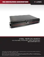 3xLogic VIGIL NVR-2U-64CH Quick Start Manual предпросмотр