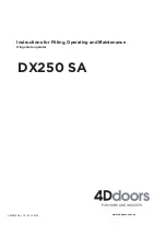 Preview for 14 page of 4Ddoors DX250 SA Instructions For Fitting, Operating And Maintenance